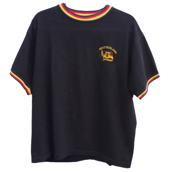 Vintage Other - DEUTSCHLAND GERMANY 🇩🇪 STRIPED JERSEY TEE